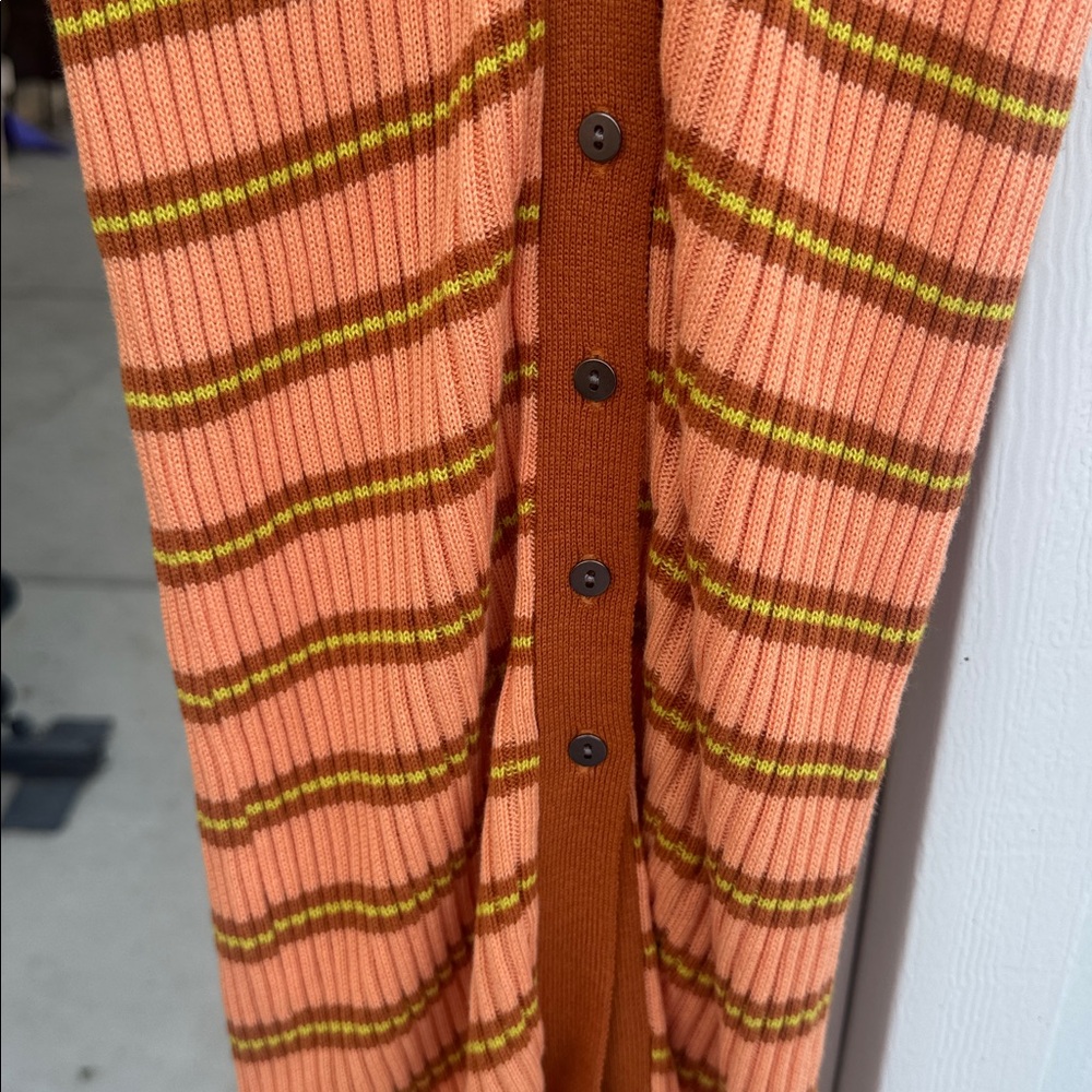 Free People Striped Brown and Orange Dress - Picture 7 of 9